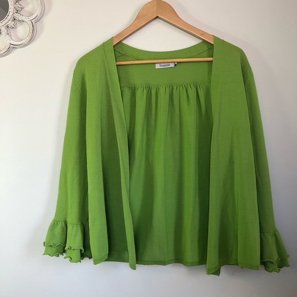 SNAZZIE / Green / lightweight / summer cardigan! - Picture 6 of 8